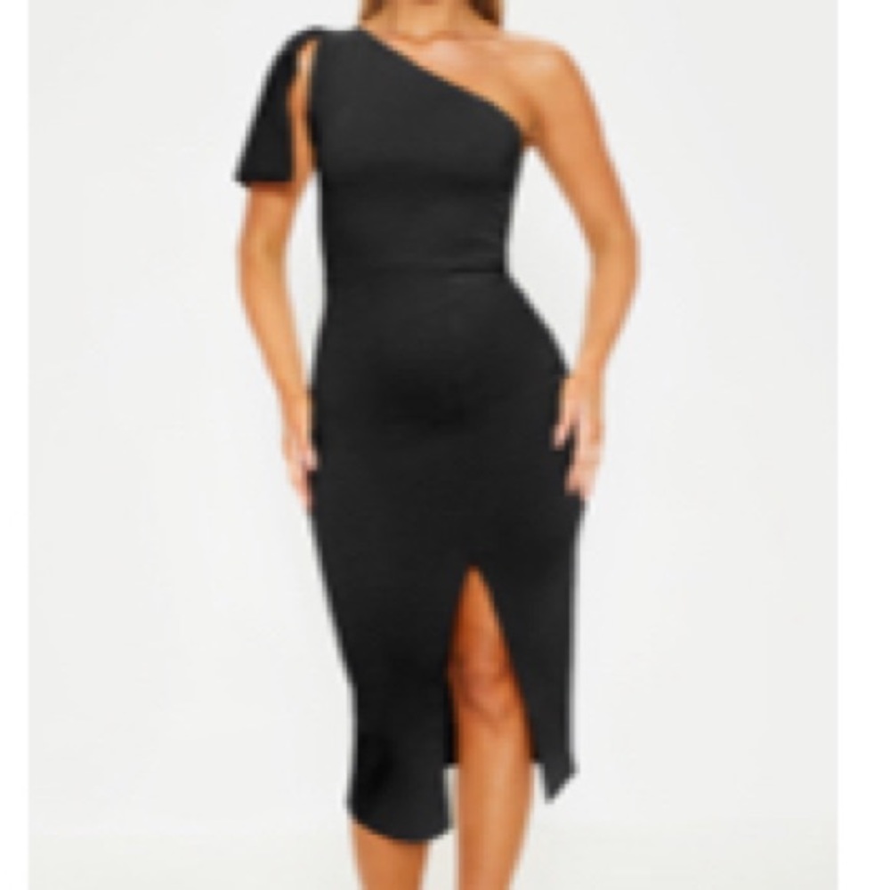 PLT One Shoulder Bow Detail Dress